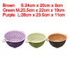 Purple, Green, Brown