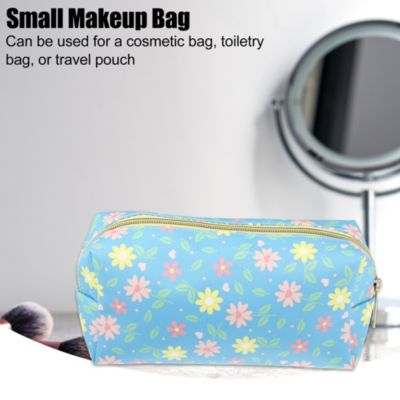 Unique Bargains Patch Small Makeup Bag Alphabet Pattern Toiletry Bag Travel  Cosmetic Organizer for Women Daily Use Beige