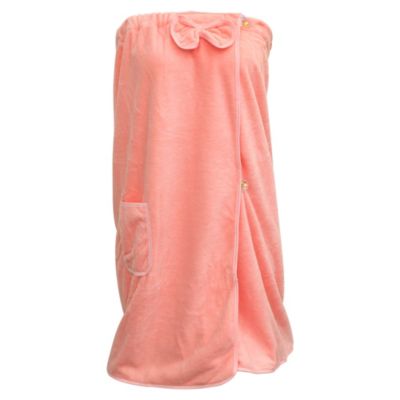 Unique Bargains Bath Wrap Towel For Women, Shower Wrap Towel Robe Adjustable Closure, With Pocket