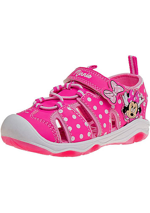 Disney Minnie Mouse Girls Open-Closed Toe Light Up