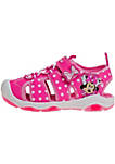 Disney Minnie Mouse Girls Open-Closed Toe Light Up Sandals