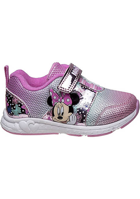 Disney Minnie Mouse Girls Lightweight Light-Up Sneakers