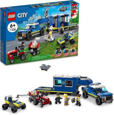 Lego City Police Mobile Command Truck 60315 Building Kit; Toy Police Construction Playset For Kids Aged 6 And Up (436 Pieces)