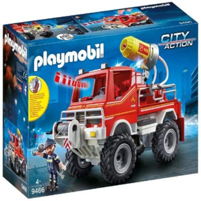 Playmobil City Action Fire Truck 9466 56 Pieces, Red, 32 Ounces -  4008789094667