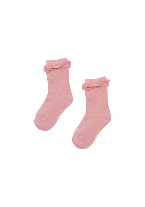 Deux par Deux Pattern Socks Light Pink