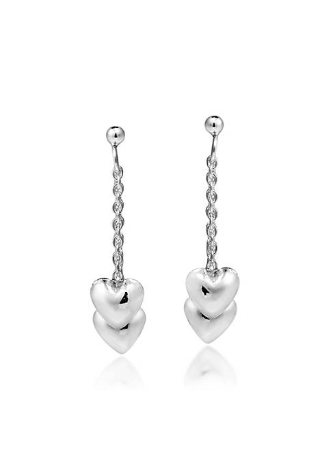AeraVida Two Hearts as One Sterling Silver .925