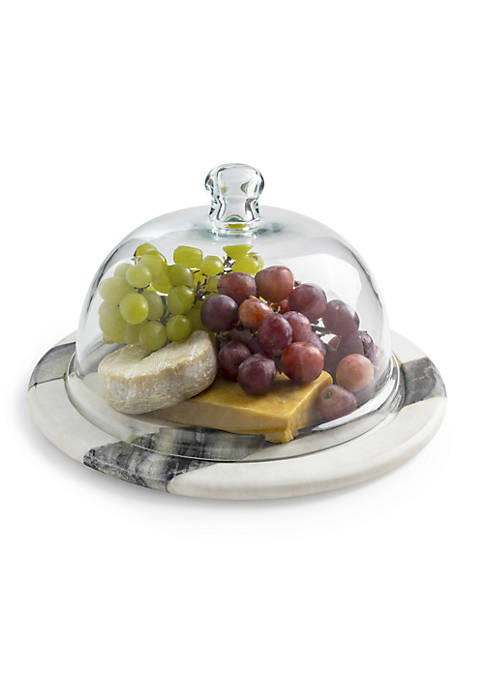 GAURI KOHLI Somerset Marble Cheese Plate with Glass