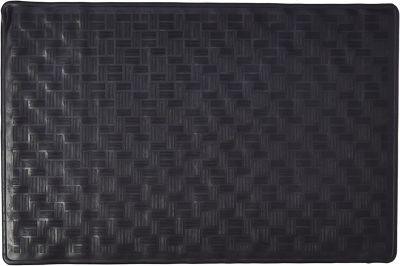 Carnation Home Fashions Small 13-Inch by 20-1/2-Inch Rubber Bath Tub Mats,  Black