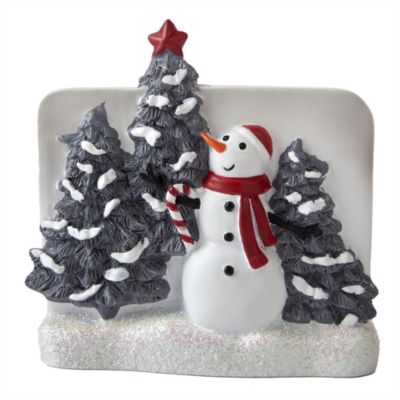 Skl Home By Saturday Knight Ltd Whistler Snowman Toothbrush Holder - 4.28X2.25X4.33"", Dove Gray