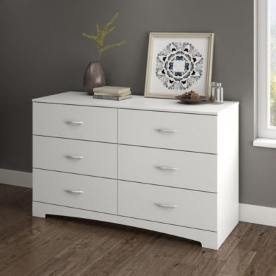 South Shore Step One 6-Drawer Double Dresser, White -  066311045666