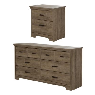 South Shore Versa 6-Drawer Double Dresser And Nightstand Set