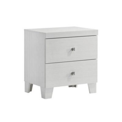 Elements Picket House Furnishings Icon 2-Drawer Nightstand In White