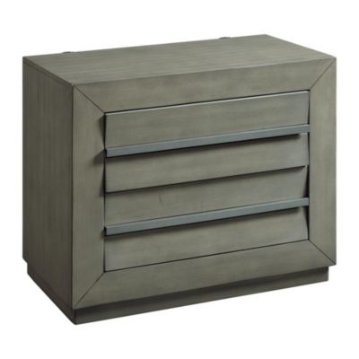 Elements Picket House Furnishings Cosmo Nightstand With Usb In Grey