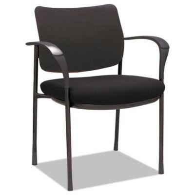 Alera Iv Series Guest Chairs, Fabric Back/seat, 24.8"" X 22.83"" X 32.28"", Black, 2/carton