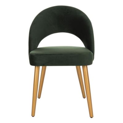 Safavieh Giani Retro Dining Chair, Malachite Green/gold