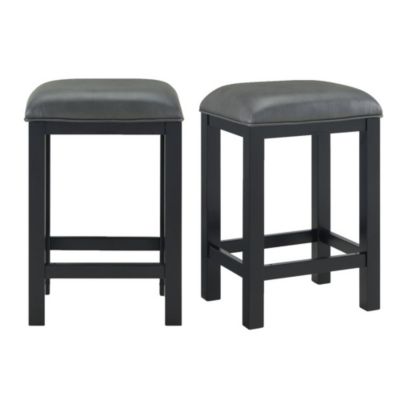 Elements Picket House Furnishings Colton Counter Stoolsl In Grey - Set Of 2