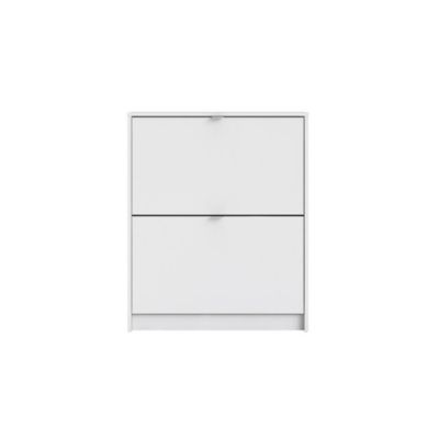 Tvilum 2 Drawer Shoe Cabinet, White, 0 -  843029104607