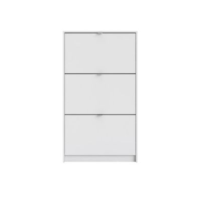 Tvilum 3 Drawer Shoe Cabinet, White, 0 -  843029104638