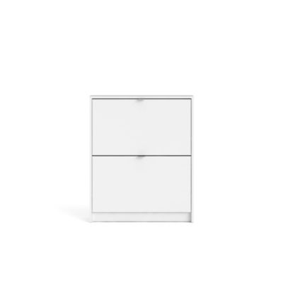 Tvilum Bright 2 Drawer Shoe Cabinet, White, 0 -  843029107530