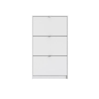 Tvilum Bright 3 Drawer Shoe Cabinet, White