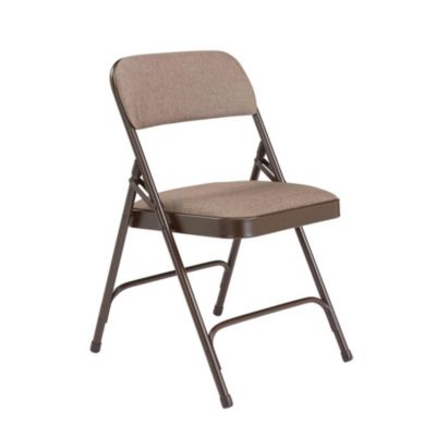 National Public Seating NpsÂ® 2200 Series Deluxe Fabric Upholstered Double Hinge Premium Folding Chair, Russet Walnut (Pack Of 4) -  604747220716