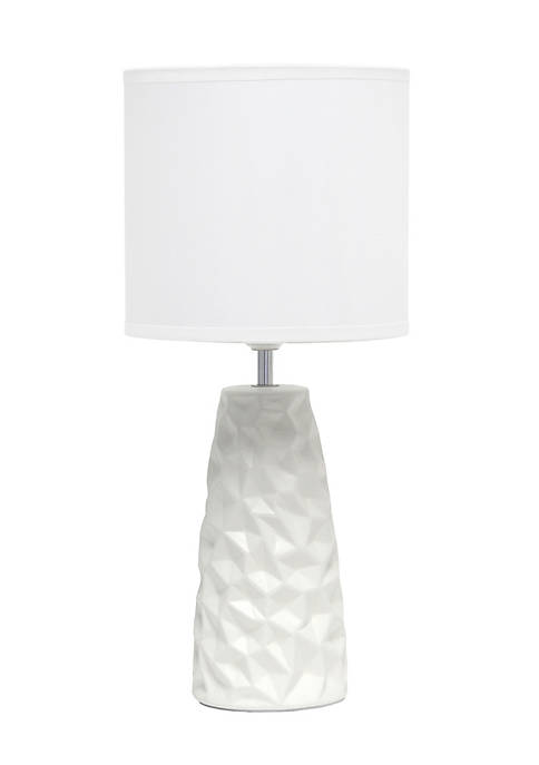 Simple Designs Modern Decorative Sculpted Ceramic Table Lamp
