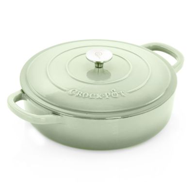 Crock Pot Artisan 2.3 Quart Round Stoneware Casserole with Lid in Gradient  Teal