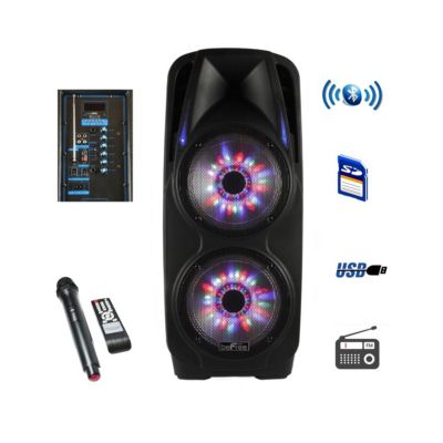 Befree Sound Double 10 Inch Subwoofer Portable Bluetooth Party Pa Speaker, Black -  013964975406