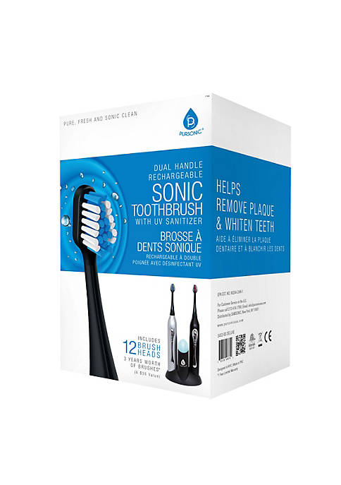 Pursonic Dual Handle Rechargeable Sonic Toothbrush with UV