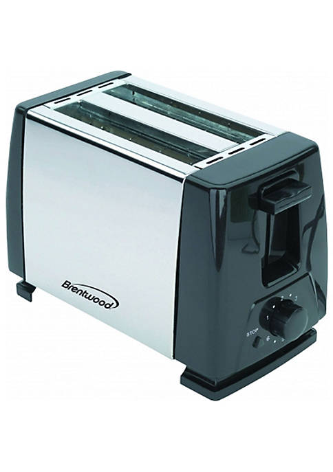 Brentwood 2-Slice Toaster (Stainless Steel and Black)