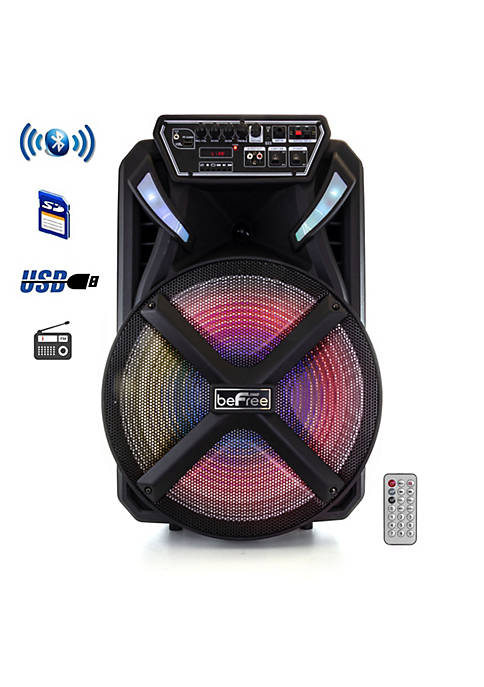 beFree Sound 15 Inch Bluetooth Portable Rechargeable Party