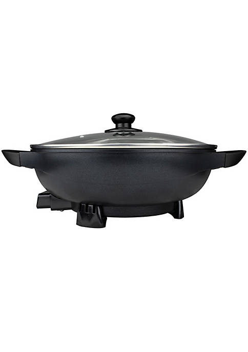 Brentwood 13in Non-Stick Flat Bottom Electric Wok Skillet