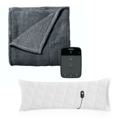 Sunbeam Full Size Heated Blanket With Wifi And Heated Body Pillow