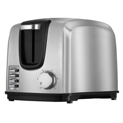 Black+Decker Black And Decker Stainless Steel Extra Wide 2 Slot Toaster In Silver