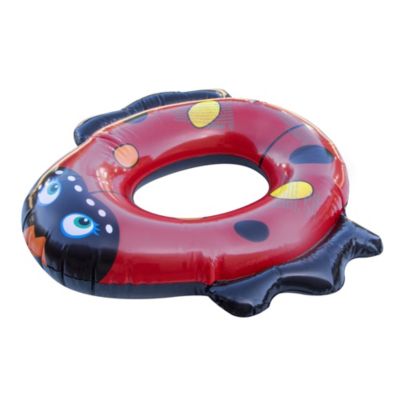 Swim Central Red And Black Inflatable Ladybug Swim Ring Tube Pool Float 24-Inch
