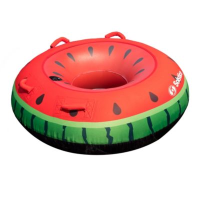 Pool Central 48-Inch Inflatable Red And Green Single Rider Watermelon Tube -  193228008108