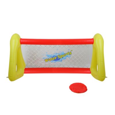 Pool Central 51"" Inflatable Red And Yellow Swimming Pool Frisbee Game Set