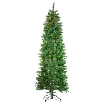 Northlight 7.5' Pre-Lit Stillwater Spruce Pencil Artificial Christmas Tree - Clear Lights, Green, Standard -  193228051371