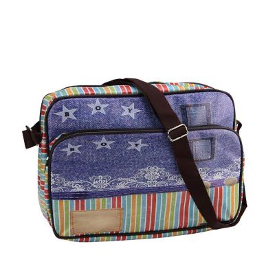Northlight 15"" Decorative Stripes And Jean Design Crossbody Bag/purse With Strap
