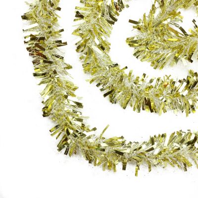 50' x 3 Silver Boa Wide Cut Tinsel Christmas Garland - Unlit