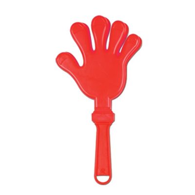 Beistle Club Pack Of 12 Fun Party-Time Red Hand Clapper Party Favors 7.5