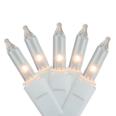 Brite Star Set Of 100 Clear White Mini Twinkling Icicle Christmas Lights - White Wire
