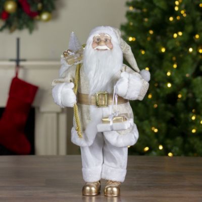 Northlight 23-Inch Plush White and Blue Standing Tabletop Yeti Christmas Figure