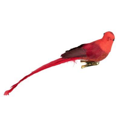 Northlight 9"" Red Cardinal With Long Tail Clip-On Christmas Ornament