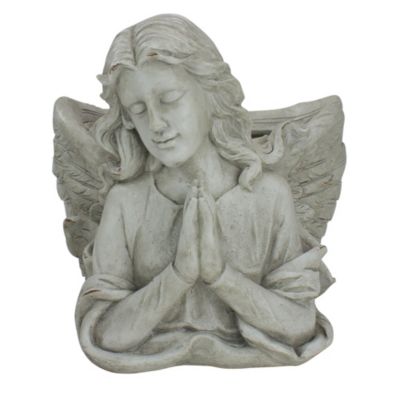 Northlight 11"" Gray Praying Angel Bust Outdoor Garden Statue Planter