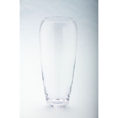 Cc Home Furnishings 9"" Clear Solid Classic Style Translucent Glass Vase Tabletop Decor