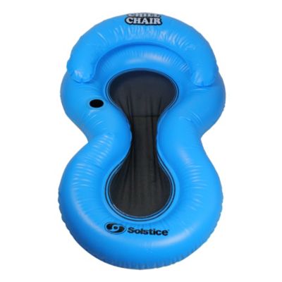 Swim Central 61-Inch Inflatable Blue Chill Swimming Pool Floating Lounge Chair