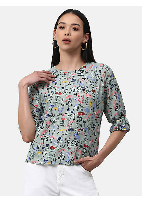 Campus Sutra Casual 3/4 Sleeve Floral Print Women