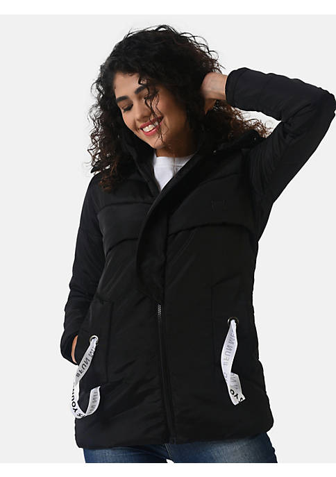Campus Sutra Women Stylish Solid Casual Bomber Jacket