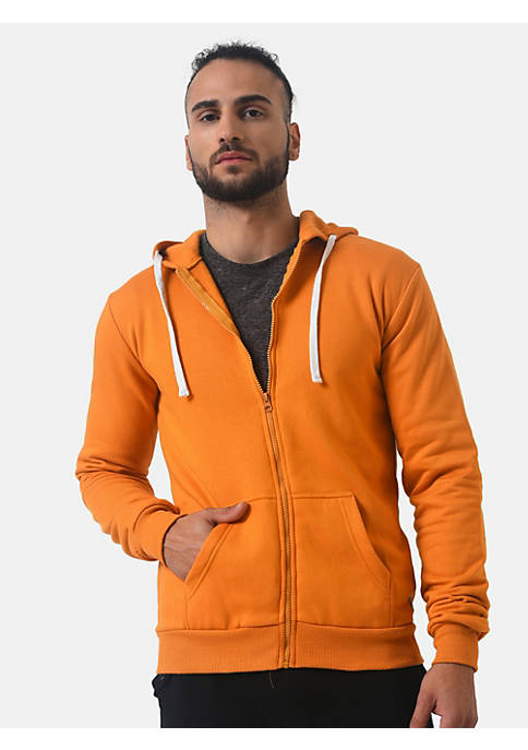 Campus Sutra Men Stylish Solid Casual Hooded Sweatshirt